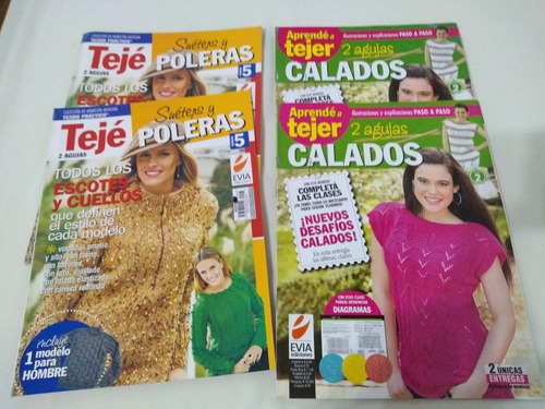 Lote X 2 Revistas Tejidos Evia Dos Agujas Palermo Envios