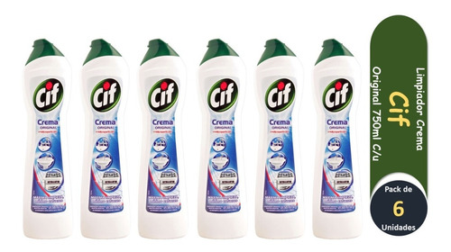 Limpiador En Crema Cif 750ml Pack De 6 Unidades