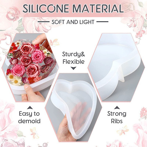 Pacote Com 16 Moldes De Resina Para Ornamentos De Silicone D