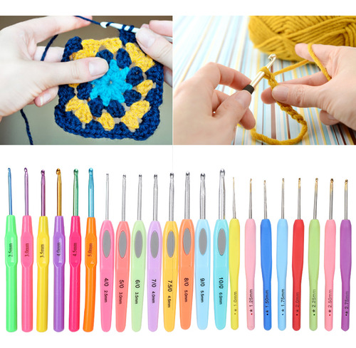 Juego Crochet Herramientas Para Tejer Suéteres De 22 Piezas