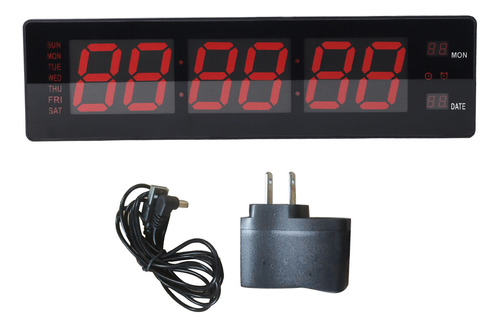 Reloj De Pared Digital Con 8 Alarmas, Led, Timbre Horario, A