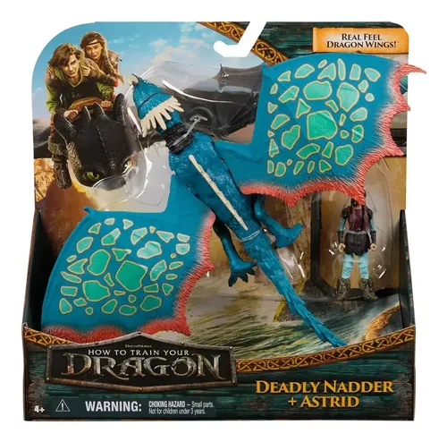 Drago Action Figure Nader Mortifero Di DreamWorks Dragons - 25 Cm, Lancia Fuoco, Per Bambini Da 3 Anni