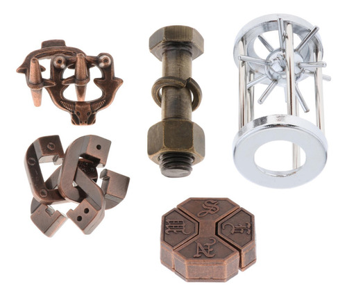5 Tipos / Juego Retro 3d Lock Juguetes Rompecabezas Estilo 1