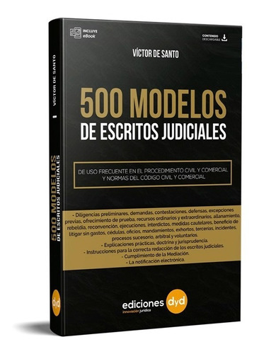 500 Modelos De Escritos Judiciales. Victor De Santo Con Cd