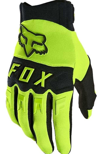 Imagem 1 de 8 de Luva Fox Dirtpaw Amarelo Fluor Ciclismo E Moto 21 