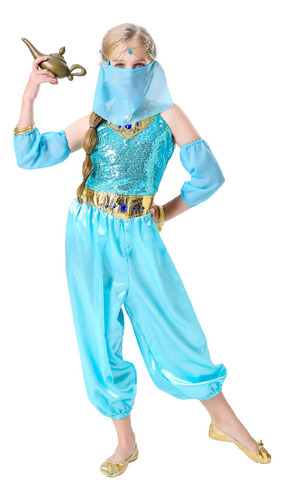 Disfraz De Halloween De La Princesa Jasmine De Aladdin Lamp