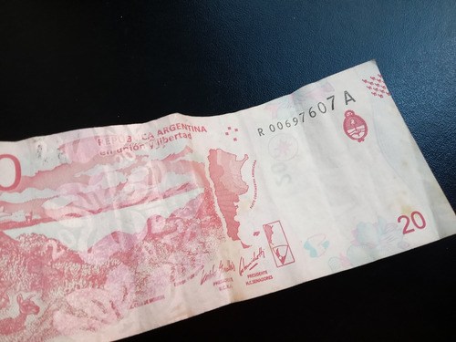 Billete 20 Pesos Guanaco Reposición Argentina Circulado Buen (Usado)