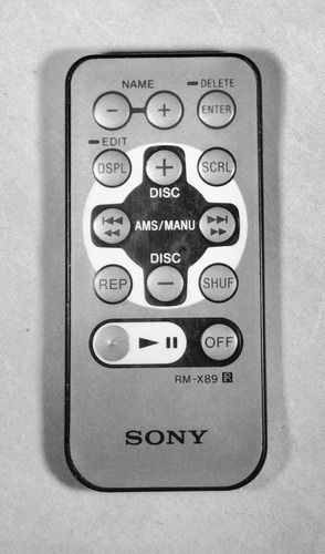 Control Remoto Rm-x89 Para Autoestéreo Sony 