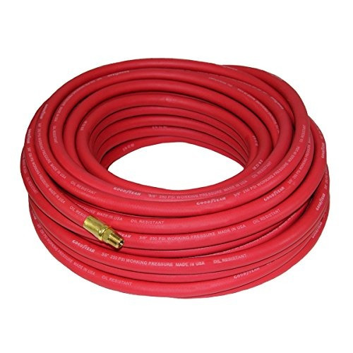 Good Year 12674 Rubber Air Hose Red, 50 Pies X 3/8-inch