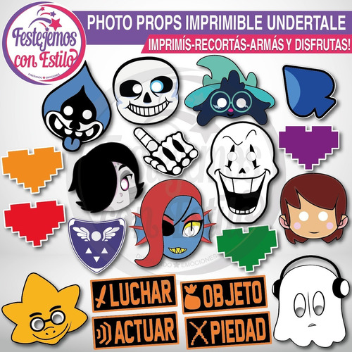 Photo Props Imprimible Undertale Carteles Para Fotos