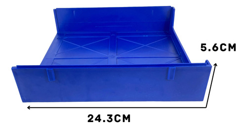 Gaveteiro Organizador Modular Avulso Multiuso Magus Gvt2 Cor Azul 15L
