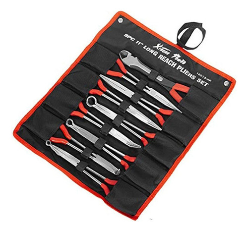 Xtremepowerus 9pc 11 Inch Long Reach Plier Mechanics Electri