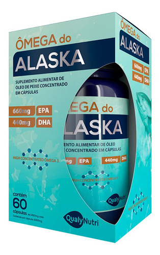 Omega Do Alaska 660mg Epa 440mg Dha 60 Capsulas Qualynutri Sabor Sem sabor