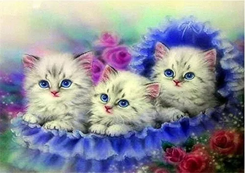 / DIY cristales diamantes de imitaci/ón pintura pegado pintura por n/úmero kits de punto de cruz contado YEESAM Art nuevo 5d Diamond Kit de Pintura Dise/ño de tigre beb/é/