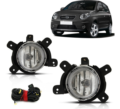 Kit Farol Milha Auxiliar Picanto 2009 2010 2011