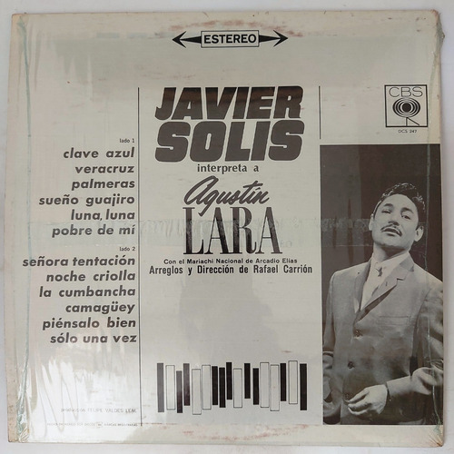 Javier Solís - Interpreta A Agustín Lara Lp