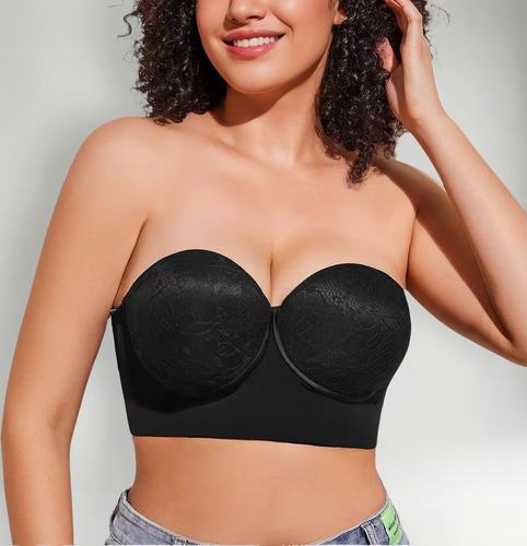 Sujetador Push Up Sin Tirantes De Talla Grande Para Mujer