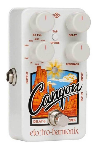 Pedal De Efeito Electro Harmonix Canyon Delay And Looper Cor Branco