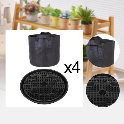 4pcs Plantadores De Planta Autónoma Planta Con Bolsas De