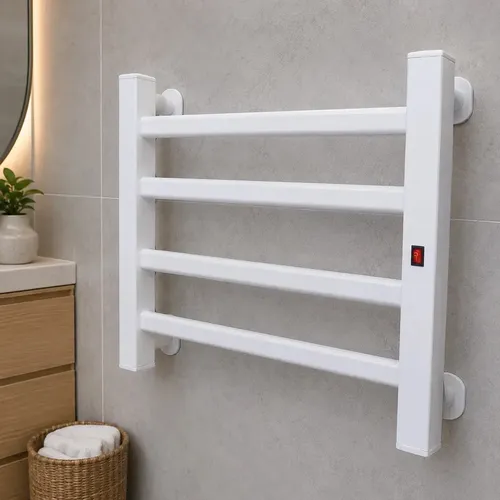 Foto real de Aquecedor de Toalhas Eletrico Cor Branco