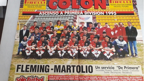 Póster Super Gigante Colon Ascenso A Primera División 1995