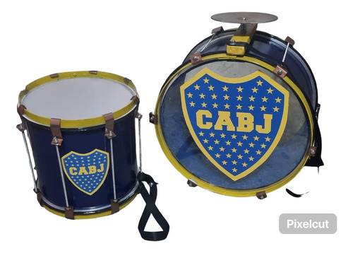 Kit Bombo 24 Con Platillos Y Repique 12 Azul