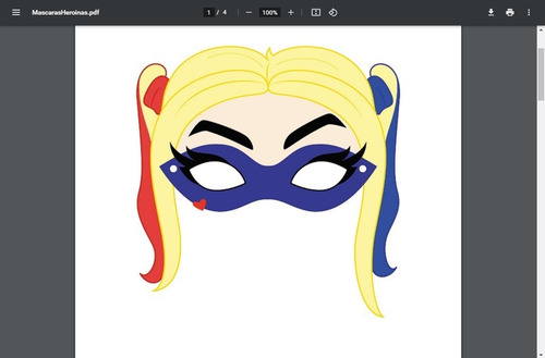 Imagen 2 de 3 de Mascaras Super Heroes Para Fiestas Imprimibles En Pdf