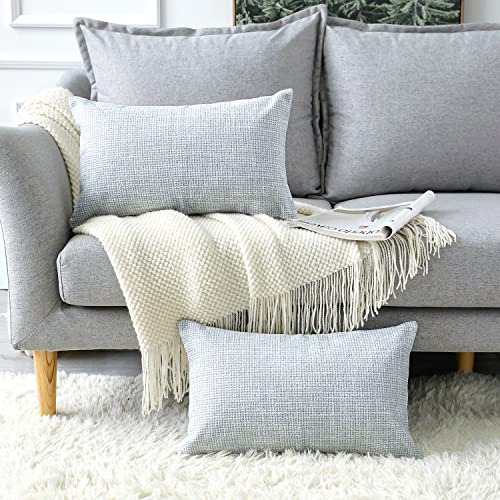 Juego De 2 Fundas De Almohada De Lino Cuadradas Décor 30x50c