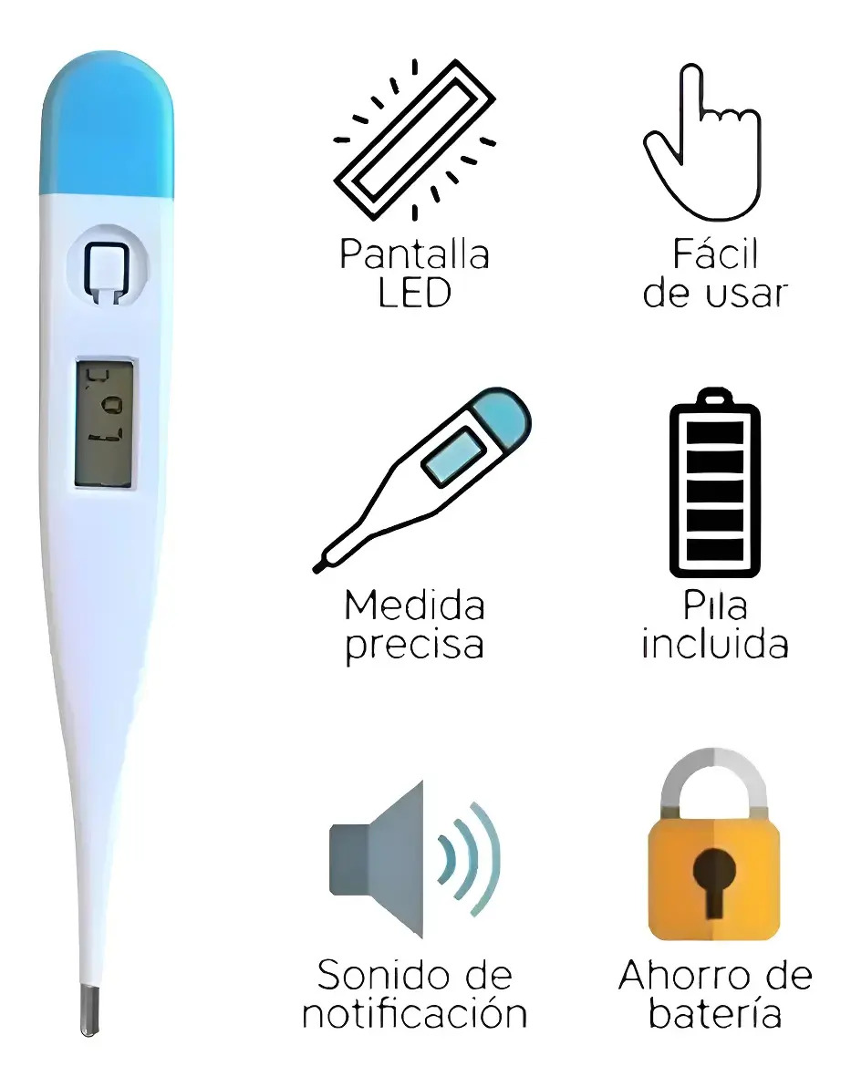 Termómetro Digital Frontal Muinaifte Blanco Para Axila Y Cuerpo