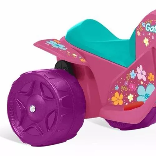 Moto Eletrica Infantil Banmoto 6v Rosa Meninas Com 2 Marchas