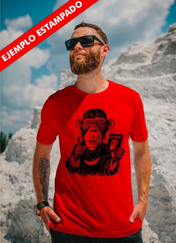 Polera Roja Para Estampar 100% Algodón Orgánico