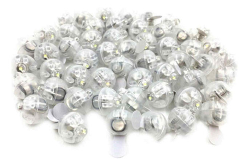 50 luces LED individuales para globos, decoración de fiestas de Navidad, blanco frío, color blanco