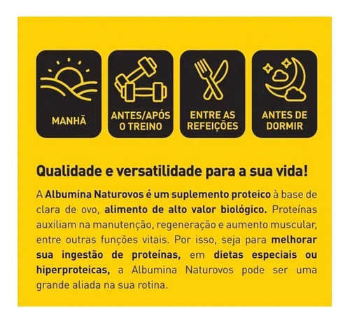 Albumina Naturovos 420g - Sabor Natural Sem Sabor