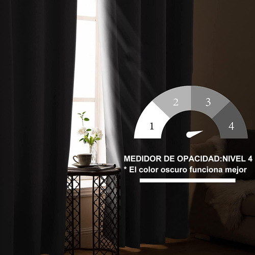 Juego De Cortinas Con Ojales De 132 X 213 Cm Gran Calidad