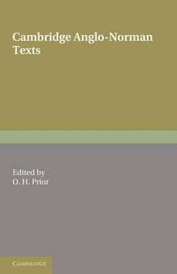 Libro Cambridge Anglo-norman Texts - J. P. Strachey