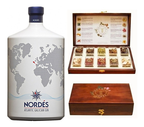Gin Nordes X700 + Caja Indomita Especias Botanicos X 10
