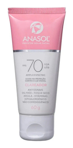 Anasol Protetor Solar Facial Clareador Fps 70