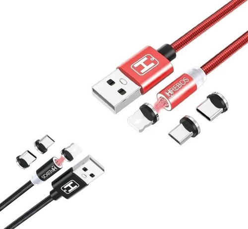 Lote 10 Cabo Magnético Usb 3 Em 1 2m 3.1a Atacado Revenda