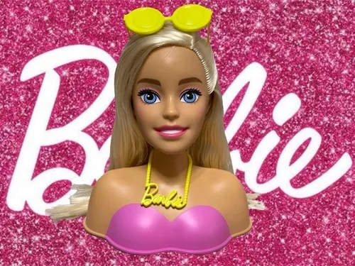 Boneca Barbie Busto Styling Head Sparkle Pentear E