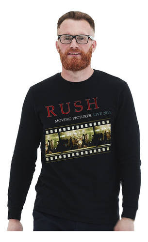 Polera Ml Rush Moving Pictures Live 2011 Rock Impresión Dire