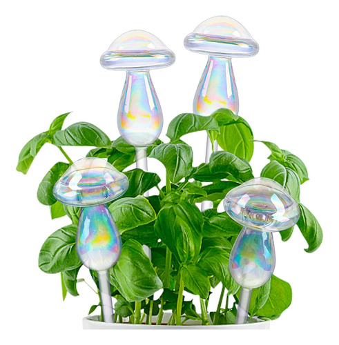 Jiuhexuj Plant Watering Globes -4 Pack Iridescent Rainbow Gr