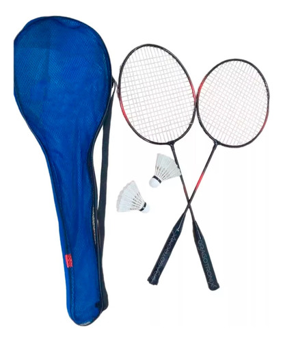 Raquetas X2 Juego Badminton Pelota Junior Niños Aluminio