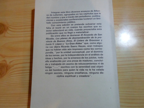 Historia,politica,letras - Alfonso De Laferrere