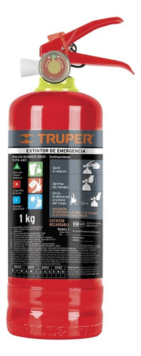 Extintor Portatil Truper Ext-1000 1kilogramo Polvo Tipo Abc