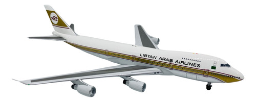 Avión A Escala De Metal 1/400 747200 Combi Libyan Airlines