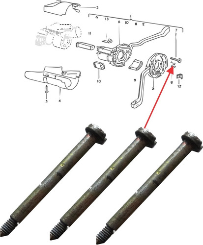 Tornillos Palanca Limpiabrisa Vw Caribe Golf A1 A2 74-92 Oem