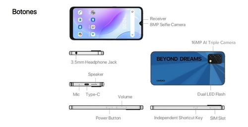 Imagen 4 de 5 de Umidigi A11s 4gbram/32gb Gratis Micro Sd 32gb+audífonos