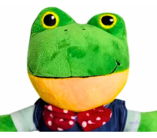 10 Peluches De Ranita Con Overol 30cm Mayoreo Rana