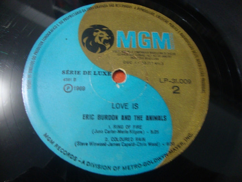 Lp Eric Burdon - Love Is The Animals Donovan Cat Stevens (Usado)