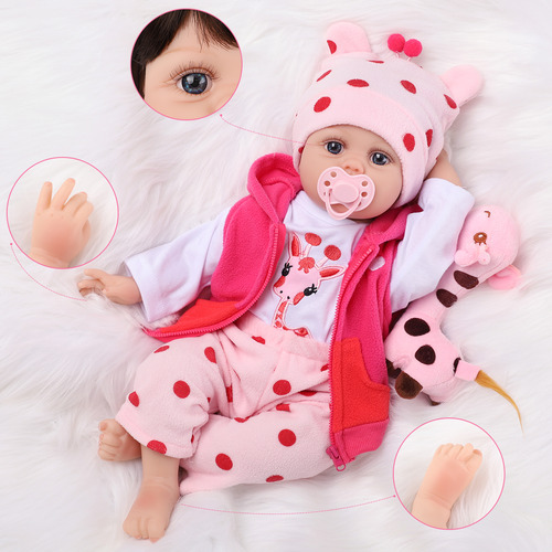 55cm Muñeca De Bebé Reborn Bebé Niña De Silicona Y Algodón